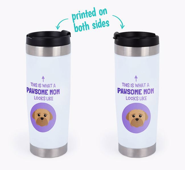 'This Is What a Pawsome Mom Looks Like' - Personalized Travel Mug