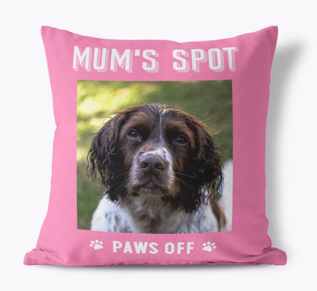 Mum's Spot, Paws Off: Personalized {breedFullName} Photo Upload Cushion 