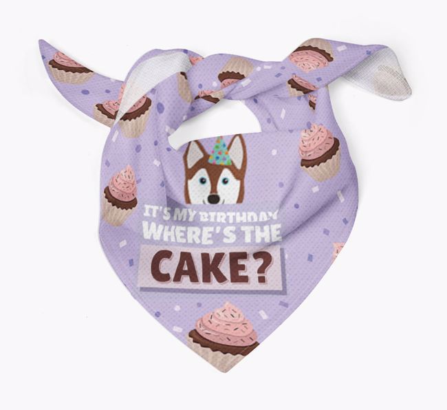 'Where's the Cake?' Birthday Bandana