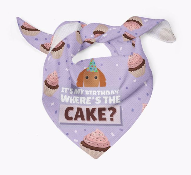 'Where's the Cake?' Birthday Bandana