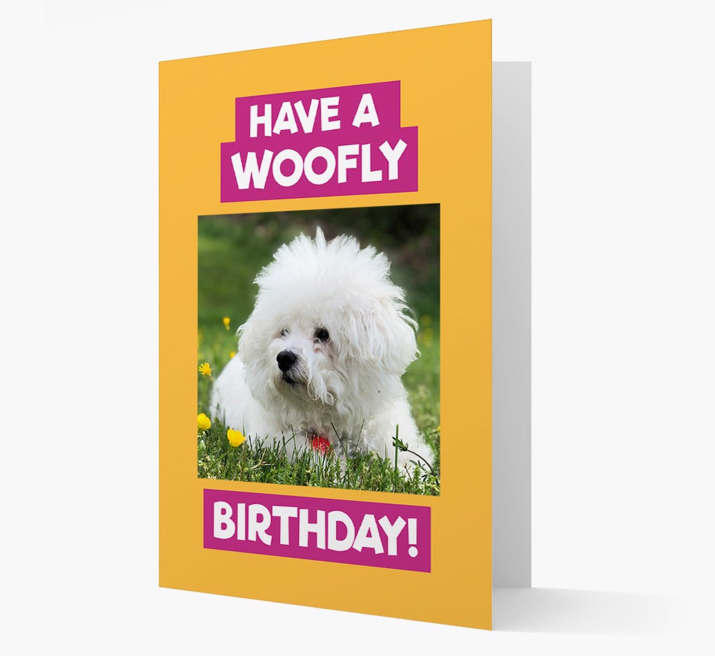 'Have a Woofly Birthday' - Personalized {breedFullName} Card - Front