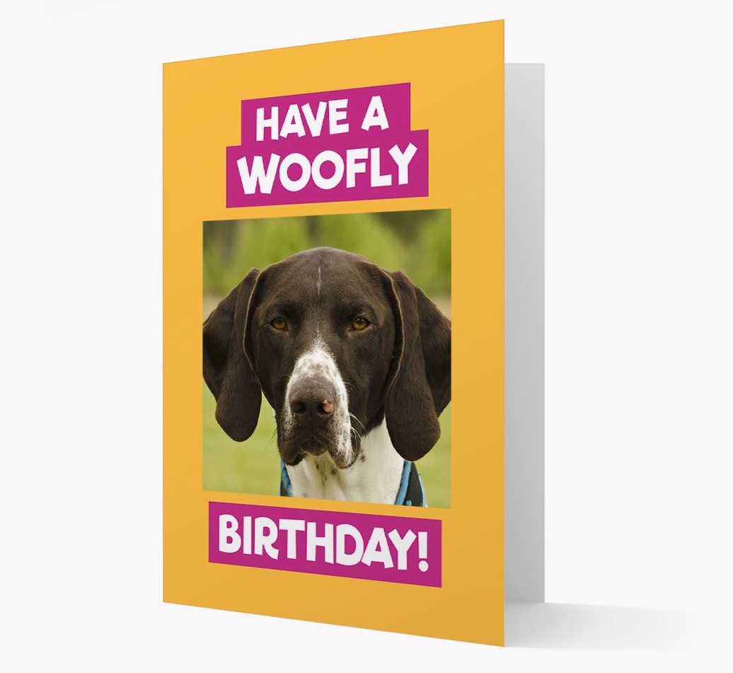 'Have a Woofly Birthday' - Personalised {breedFullName} Card - Front