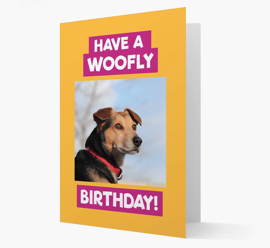 'Have a Woofly Birthday' - Personalized {breedFullName} Card - Front