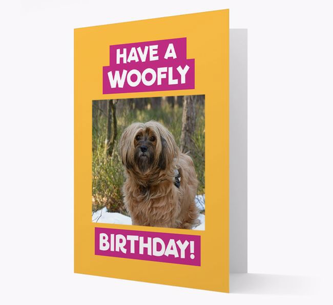 Photo Upload 'Have a Woofly Birthday' Card with your {breedFullName} Picture