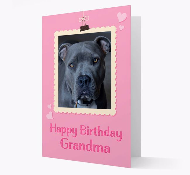 Photo Upload 'Happy Birthday, Grandma' Card with your {breedFullName} Picture