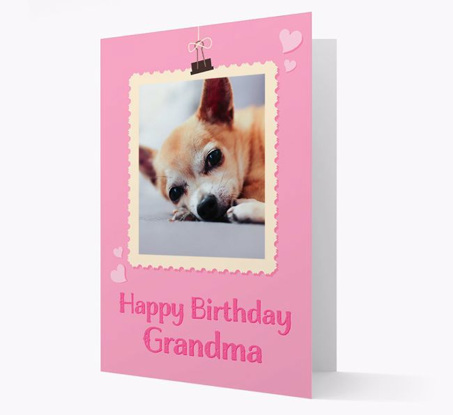 Photo Upload 'Happy Birthday, Grandma' Card with your {breedFullName} Picture