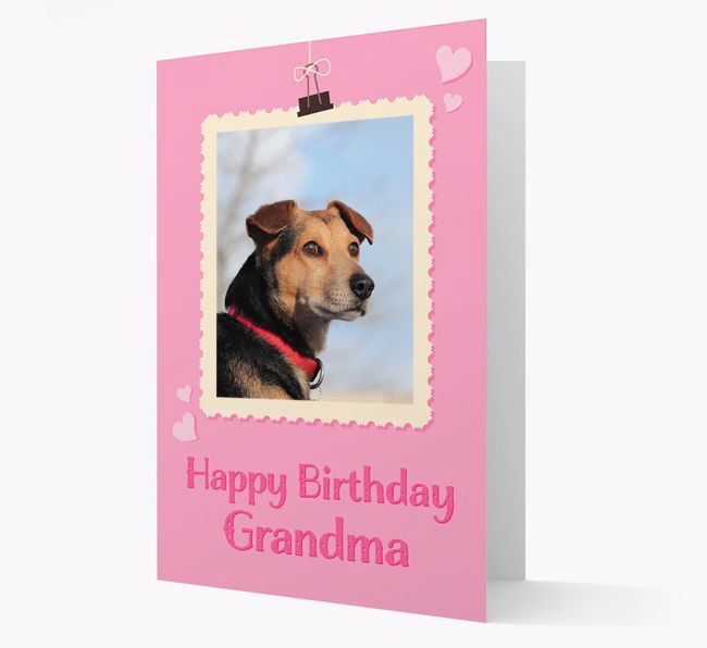 Photo Upload 'Happy Birthday, Grandma' Card with your {breedFullName} Picture