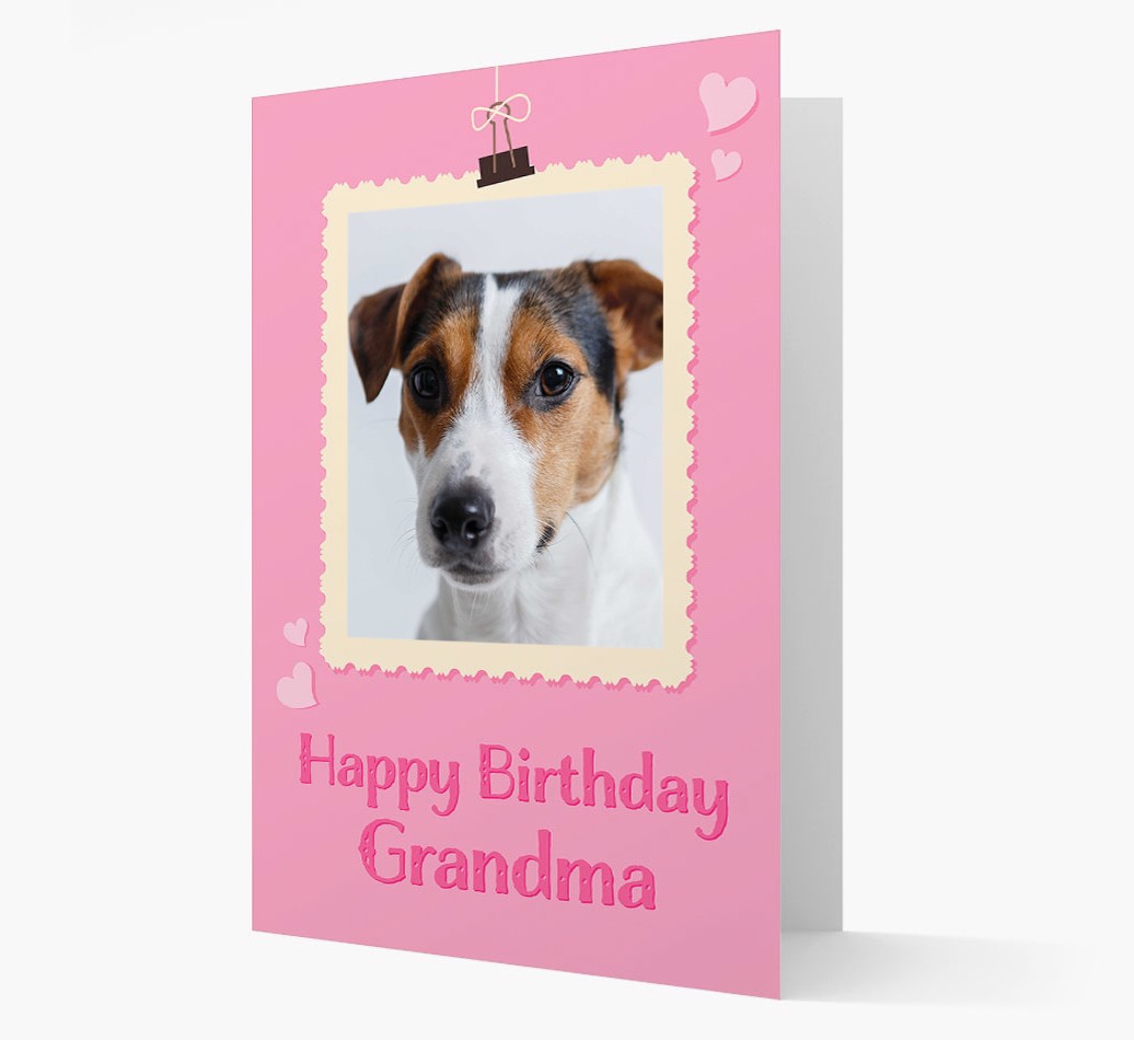 'Happy Birthday Grandma' - Personalized {breedCommonlName} Card - Front