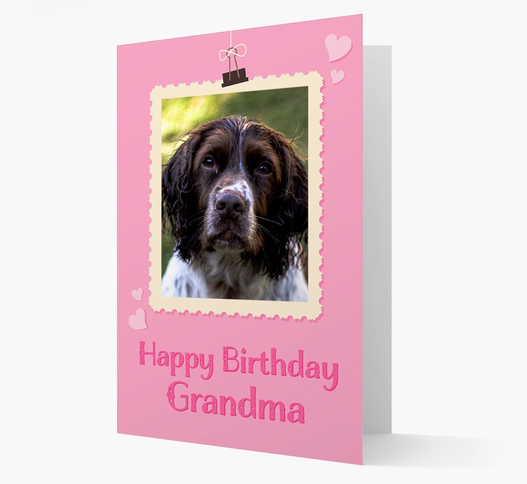 'Happy Birthday Grandma' - Personalised {breedCommonlName} Card - Front