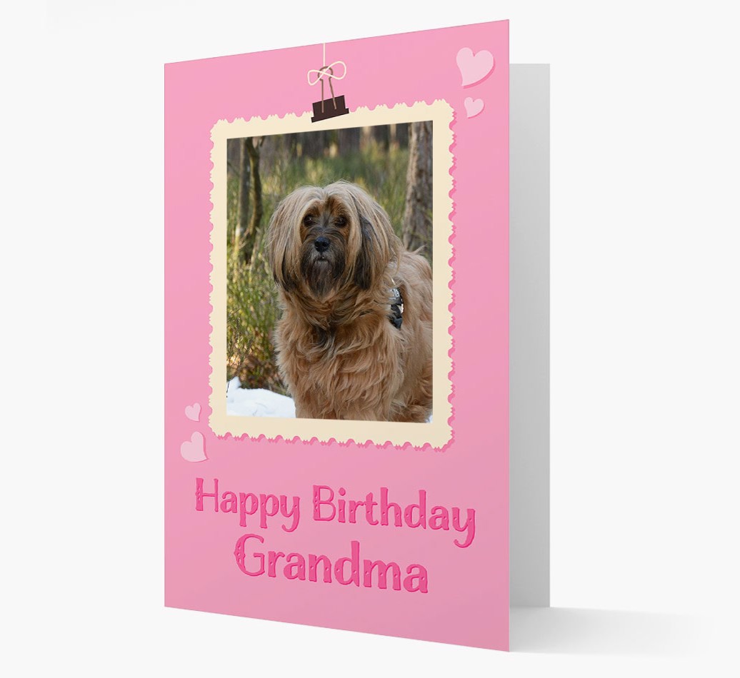 'Happy Birthday Grandma' - Personalised {breedCommonlName} Card - Front