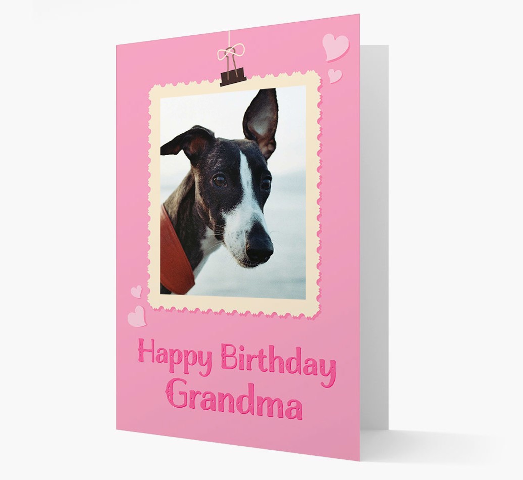 'Happy Birthday Grandma' - Personalised {breedCommonlName} Card - Front
