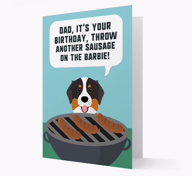 'Dad's Birthday Barbie' Card with {breedFullName} Icon