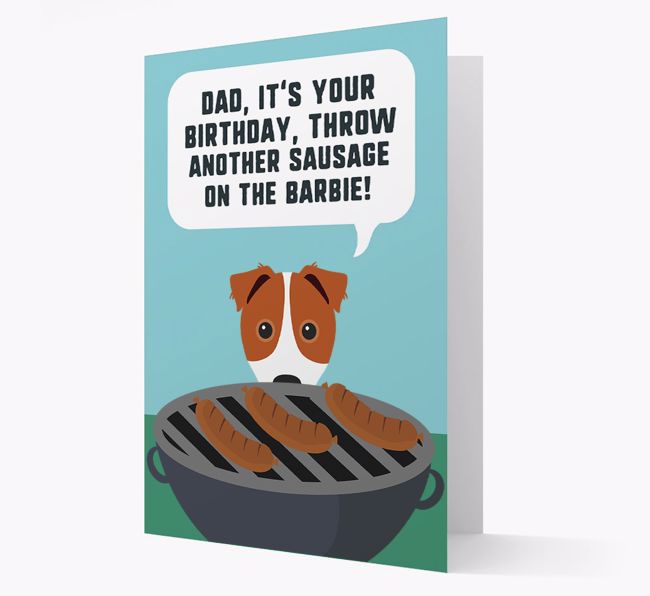 'Dad's Birthday Barbie' Card with {breedFullName} Icon