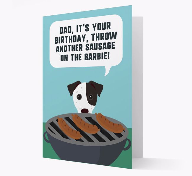 'Dad's Birthday Barbie' Card with {breedFullName} Icon