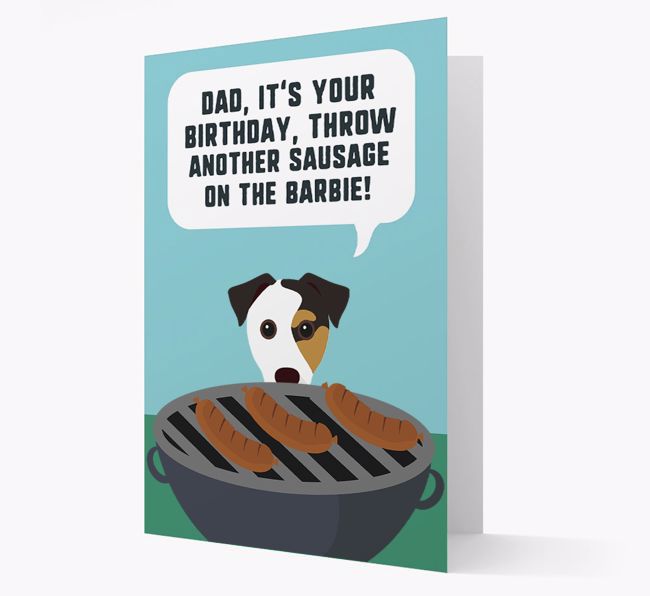 'Dad's Birthday Barbie' Card with {breedFullName} Icon