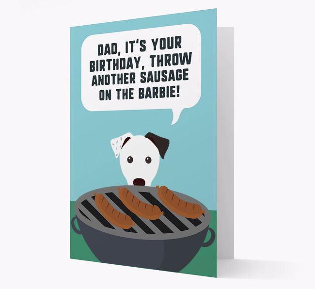 'Dad's Birthday Barbie' Card with {breedFullName} Icon