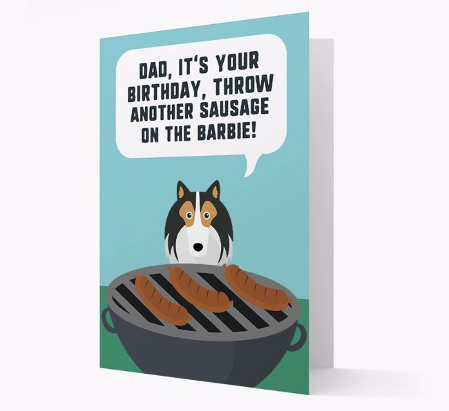 'Dad's Birthday Barbie' Card with {breedFullName} Icon