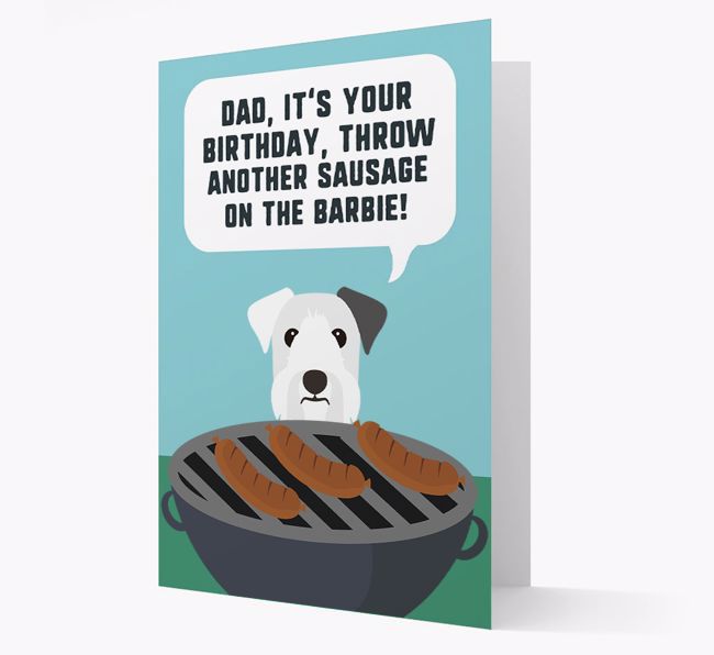 'Dad's Birthday Barbie' Card with {breedFullName} Icon