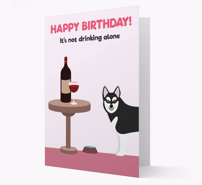 Personalized 'Birthday Drinks' Card with {breedFullName} Icon