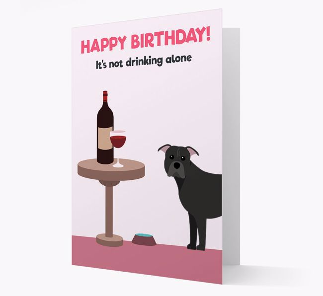 Personalized 'Birthday Drinks' Card with {breedFullName} Icon