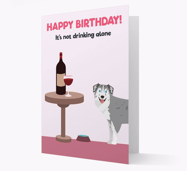 Personalised 'Birthday Drinks' Card with {breedFullName} Icon