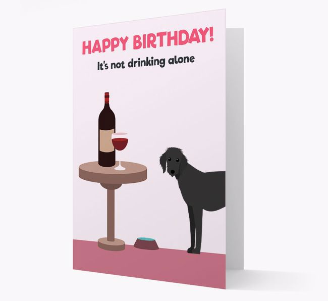 Personalised 'Birthday Drinks' Card with {breedFullName} Icon