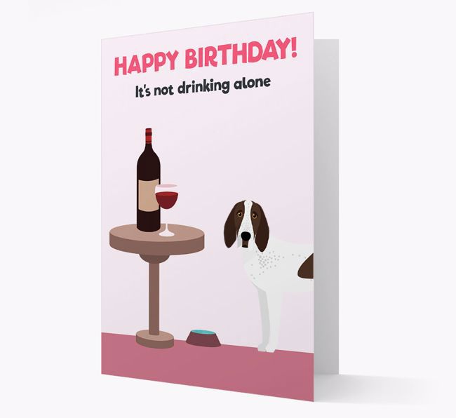 Personalised 'Birthday Drinks' Card with {breedFullName} Icon