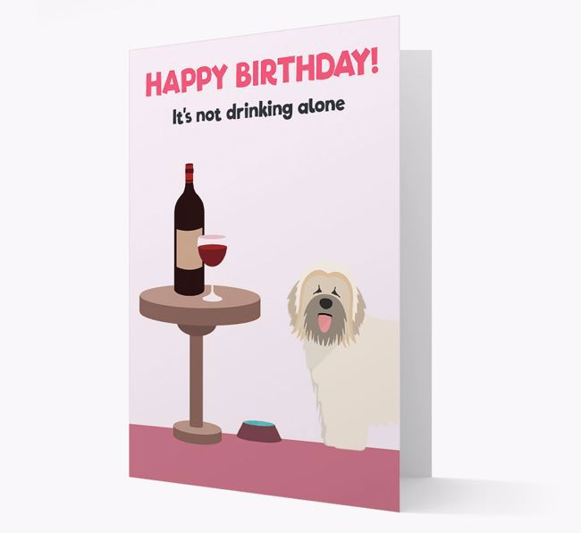 Personalised 'Birthday Drinks' Card with {breedFullName} Icon