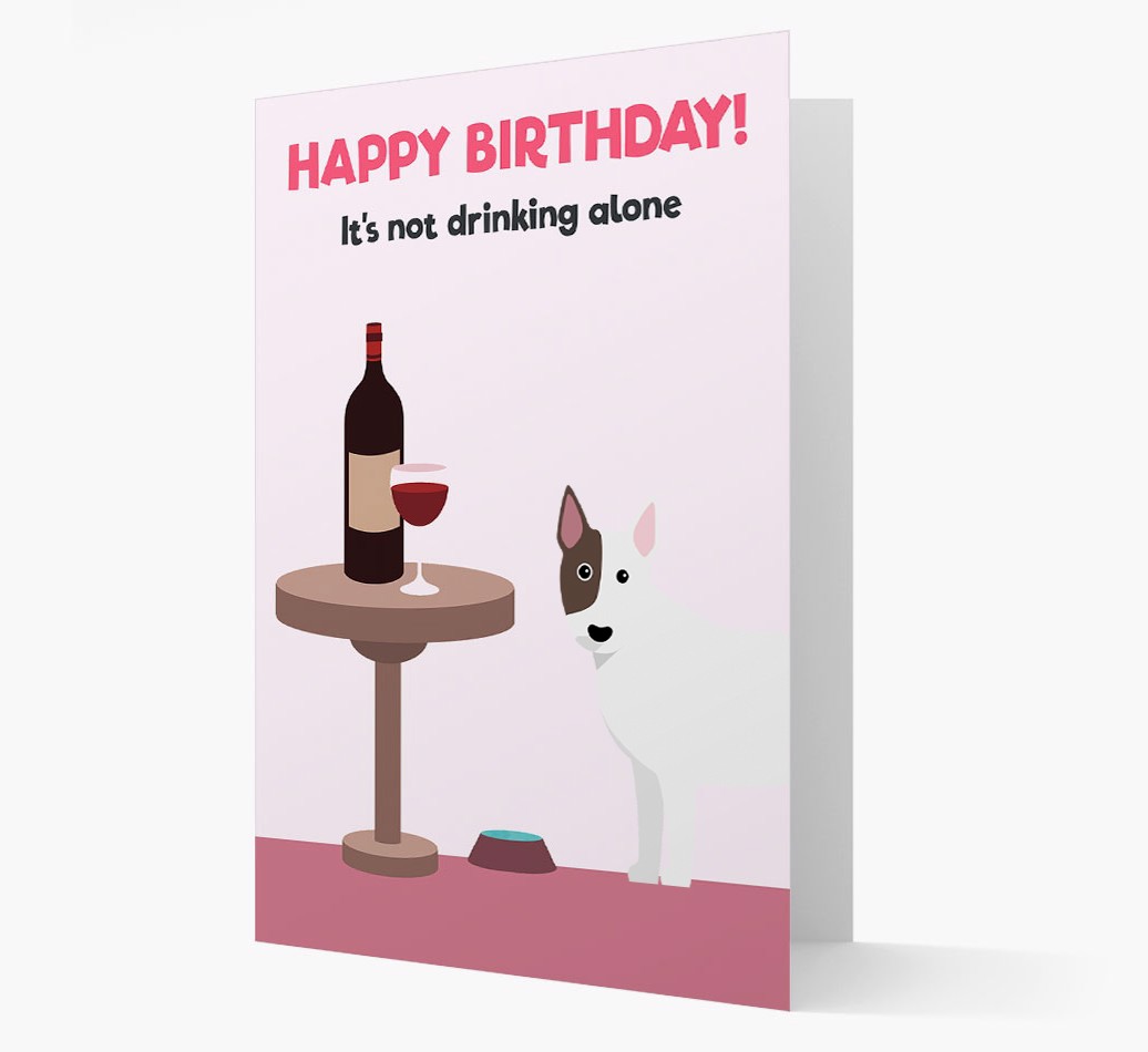 Personalized 'Birthday Drinks' Card with {breedFullName} Icon Card front