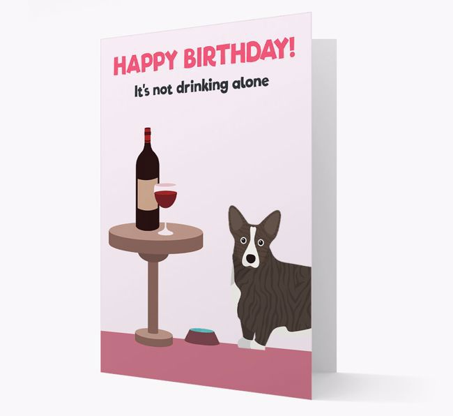 Personalized 'Birthday Drinks' Card with {breedFullName} Icon