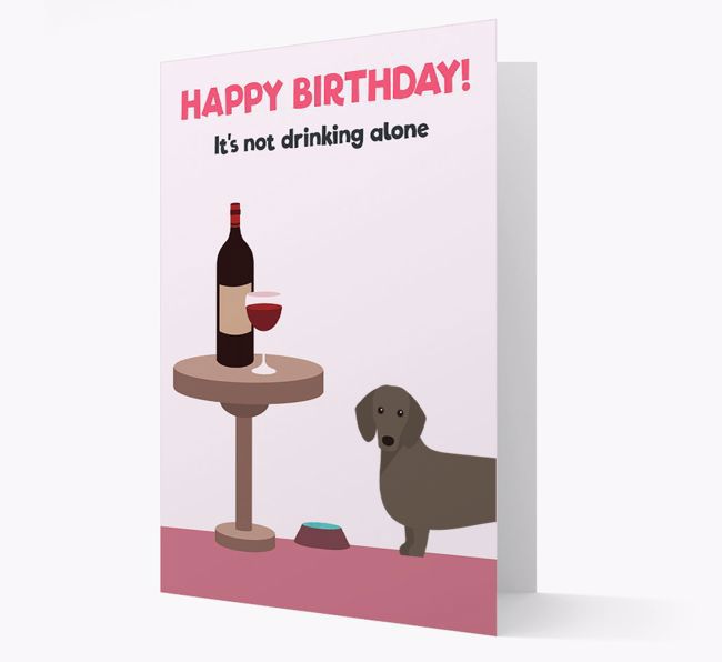 Personalised 'Birthday Drinks' Card with {breedFullName} Icon