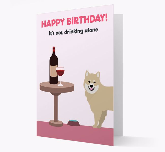 Personalised 'Birthday Drinks' Card with {breedFullName} Icon