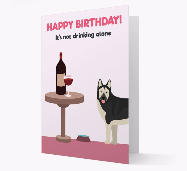 Personalized 'Birthday Drinks' Card with {breedFullName} Icon