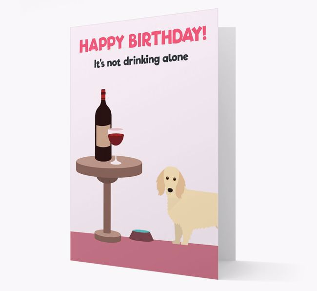 Personalized 'Birthday Drinks' Card with {breedFullName} Icon