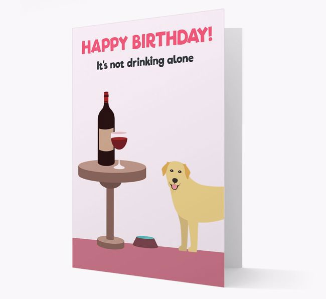 Personalised 'Birthday Drinks' Card with {breedFullName} Icon