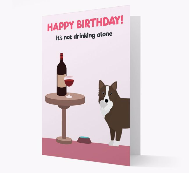 Personalised 'Birthday Drinks' Card with {breedFullName} Icon