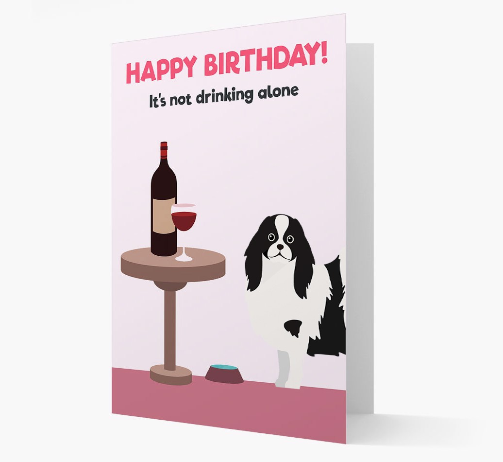 Personalized 'Birthday Drinks' Card with {breedFullName} Icon Card front