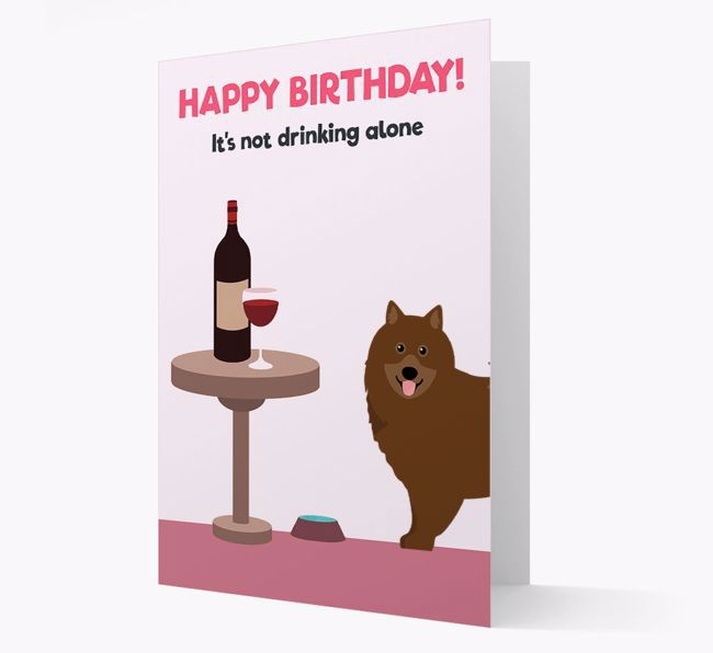 Personalised 'Birthday Drinks' Card with {breedFullName} Icon