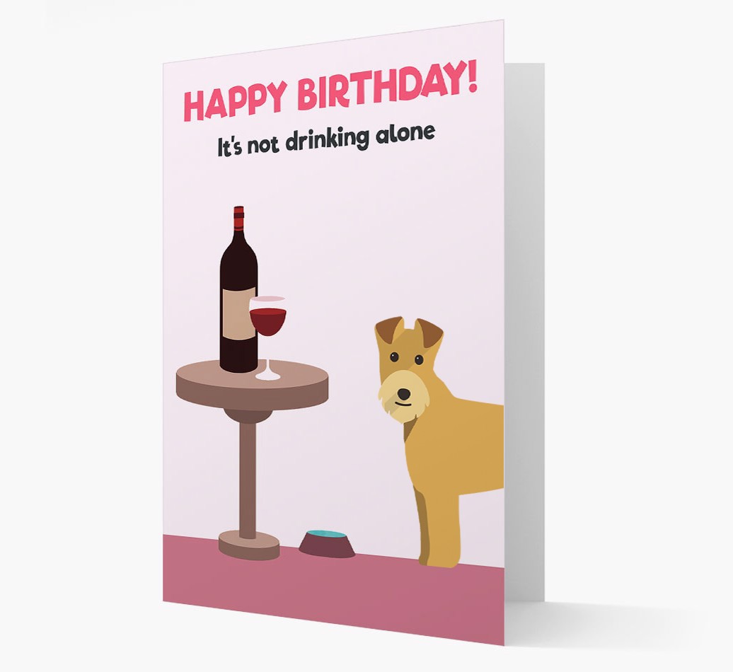 Personalized 'Birthday Drinks' Card with {breedFullName} Icon Card front