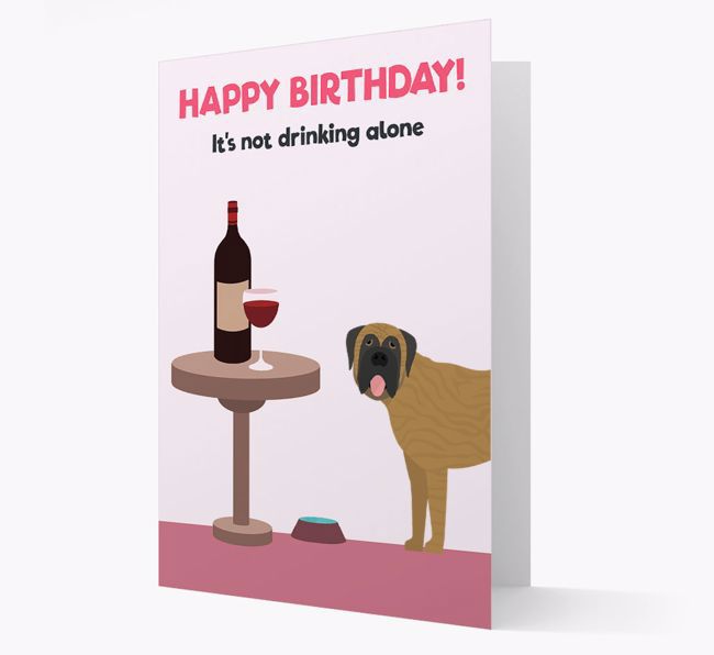 Personalized 'Birthday Drinks' Card with {breedFullName} Icon