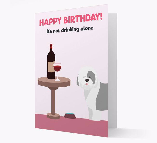 Personalised 'Birthday Drinks' Card with {breedFullName} Icon