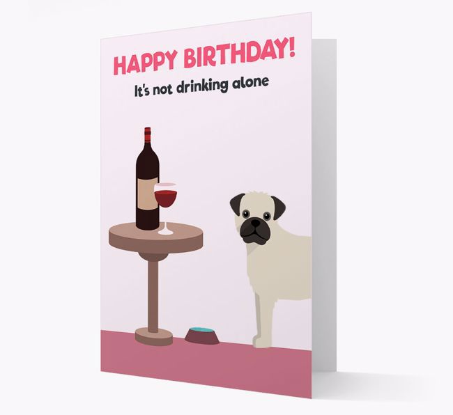 Personalized 'Birthday Drinks' Card with {breedFullName} Icon