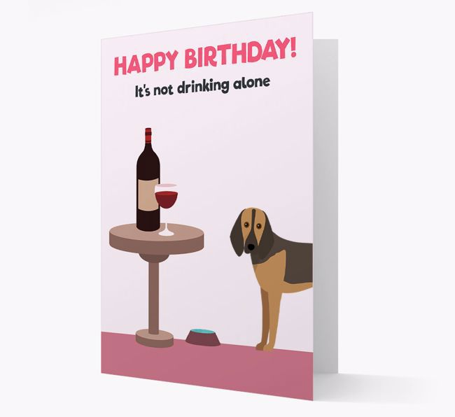 Personalised 'Birthday Drinks' Card with {breedFullName} Icon