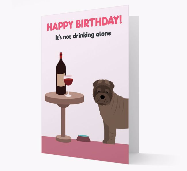 Personalised 'Birthday Drinks' Card with {breedFullName} Icon