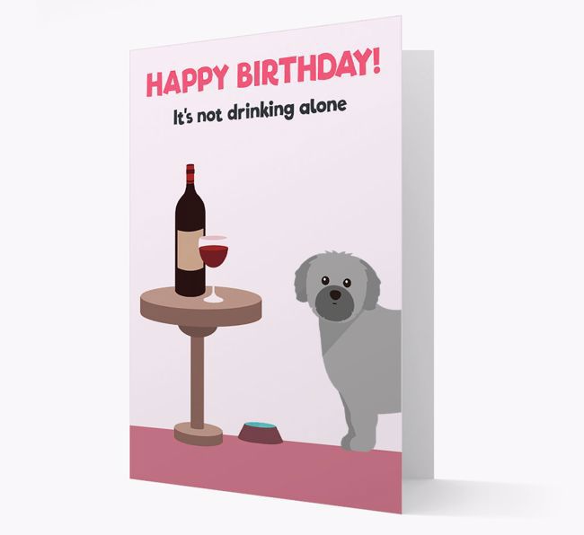 Personalised 'Birthday Drinks' Card with {breedFullName} Icon