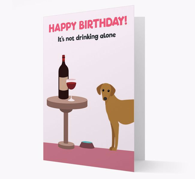 Personalized 'Birthday Drinks' Card with {breedFullName} Icon