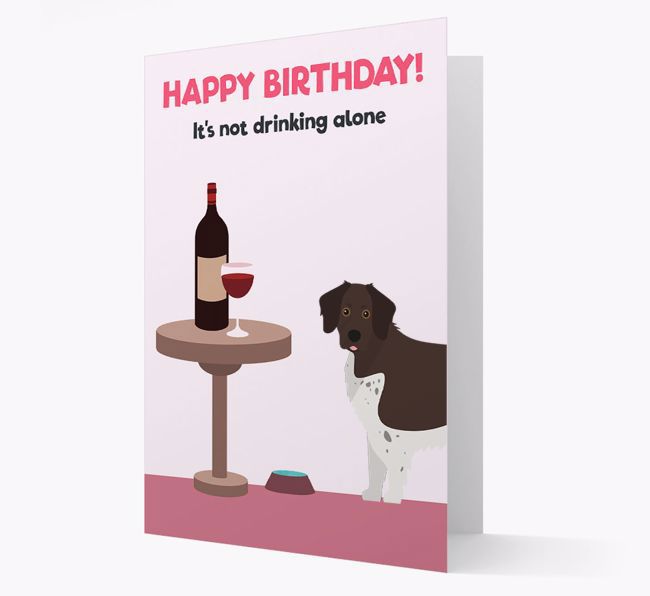 Personalised 'Birthday Drinks' Card with {breedFullName} Icon