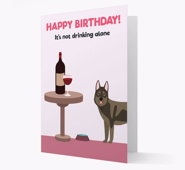 Personalised 'Birthday Drinks' Card with {breedFullName} Icon