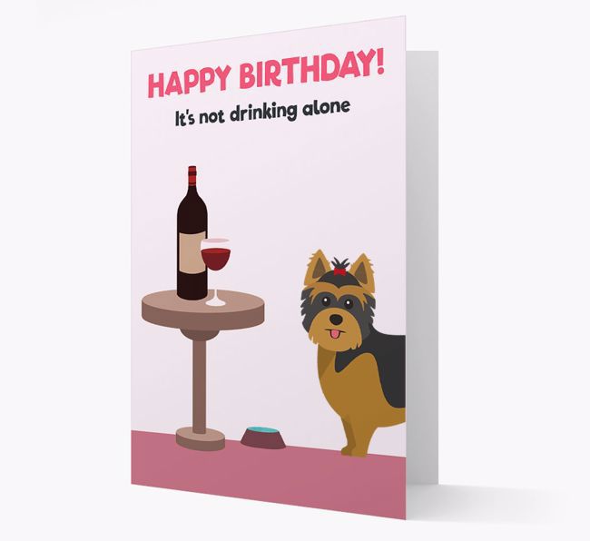 Personalized 'Birthday Drinks' Card with {breedFullName} Icon