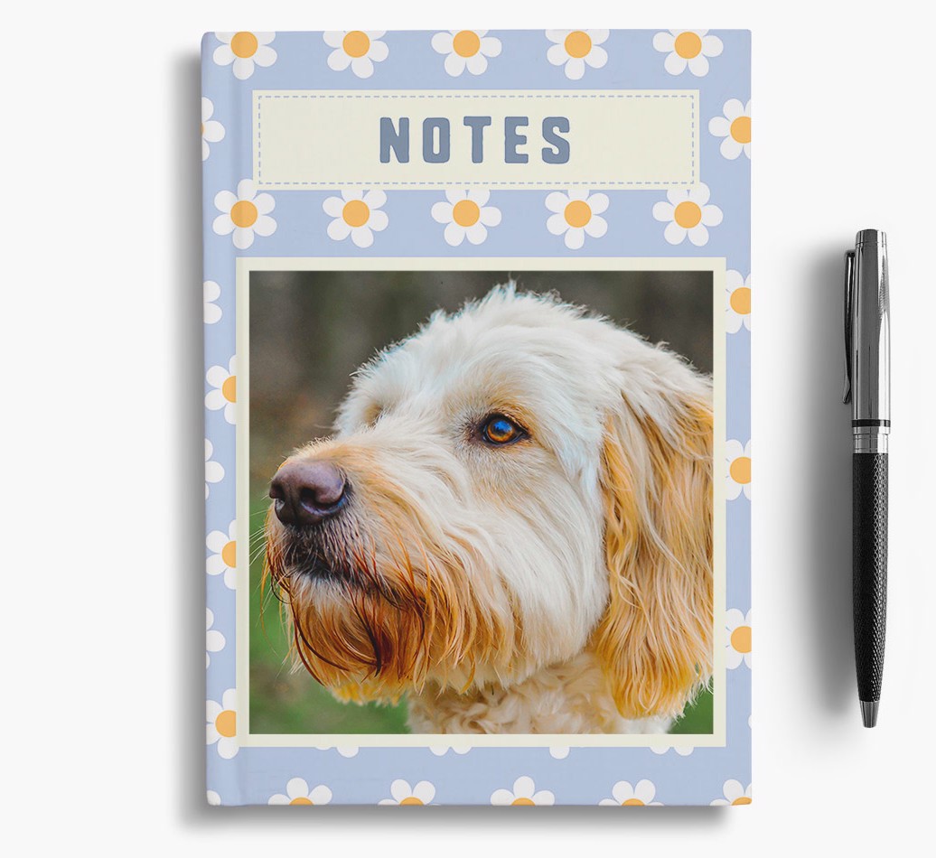 'Daisy Pattern' - Personalized Photo Upload {breedFullName} Notebook